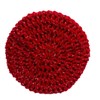 Red Sparkle Toilet Paper Cover Round Bathroom Crochet Handmade