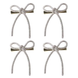 4 Pieces Bow Hair Clips, Rhinestone Hair Clips, Ele Hair Clips, Shiny Hair Accessories, Hair Accessories
