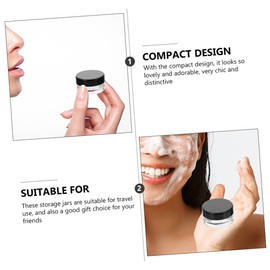 IWOWHERO 55pcs Round Bottom Empty Cream Jars with Lids Refillable Cosmetic Containers for Face Creams Lotions and Diy Samples Travel Friendly Storage