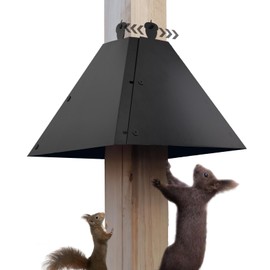 Metal Squirrel Baffle for 4x4 Post, 18 Inch Baffle for Bird Feeder, Outside Wooden Pole Mount Squirrel Guards for Bird Feeders to Deter Squirrels,Raccoons (2.5-4)