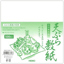 TIKUSAN Japanese Tempura Paper Food Oil Absorbing Cooking Paper for Fried Food 8.6 × 7.8 inch 500 Sheets Made in Japan