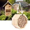 Mason Bee House Wooden Hexagon Bee Habitat Bug Room Hotel