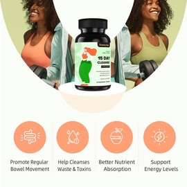 HappieVita 15-Day Cleanse Detox – Rapid Flush – 30 Capsules - Specification: 2-Bottle