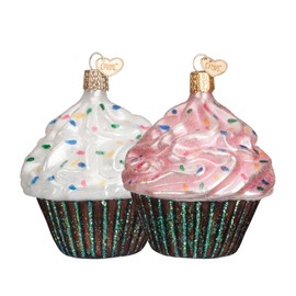 Old World Christmas Chocolate Cupcake Glass Blown Ornament for Christmas Tree