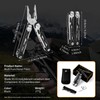 28-in-1 Multitool Pliers with Scissors, Rope Cutters,Saw, Screwdrivers,Can Opener,File,Carrying Pouch,Stainless