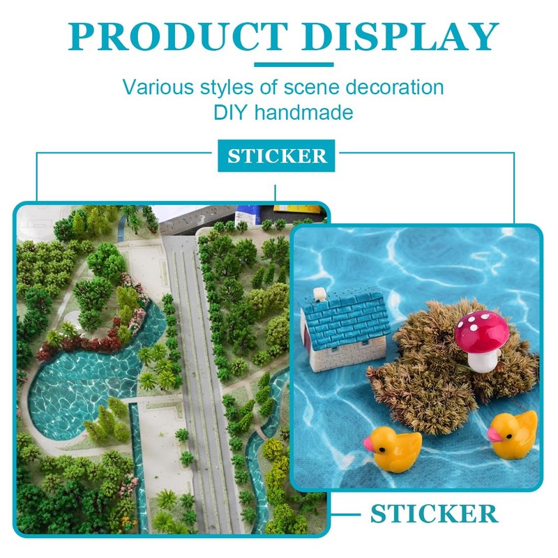 CPJJ 5 Sheets Atlantic Ocean Water Effect Wavy Stream Model