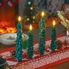 Zevanor Green Tree Flameless Real Wax Taper Candles with Remote