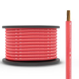 DS18 4 Gauge Wire Ultra Flex CCA Power Ground Wire Cable 100 ft Red - Used for Wiring High Powered Car Amplifiers, Audio Home Speaker Stereo, RV Automotive Wiring, Welding Battery Cable