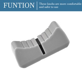 QUARKZMAN 24 mm x 11 mm x 10 mm Fader Buttons x 10 Pieces Sliding Potentiometer Mixing Regulator Fader Button for Volume Tone Fader Cap Stage Lighting Dimming Cap [Grey]