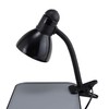 V- Light Black Adjustable Desk Lamp with Heavy Duty Clamp