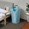 Large Foldable Waterproof Laundry Basket with Padded Handles. Multi-Functional Oval