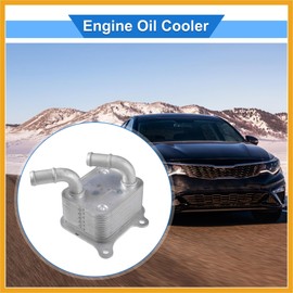 Partuto Engine Oil Cooler Compatible for Kia Forte 2019-2023, Durable Aluminum Alloy Silver Tone Transmission Oil Cooler Replacement