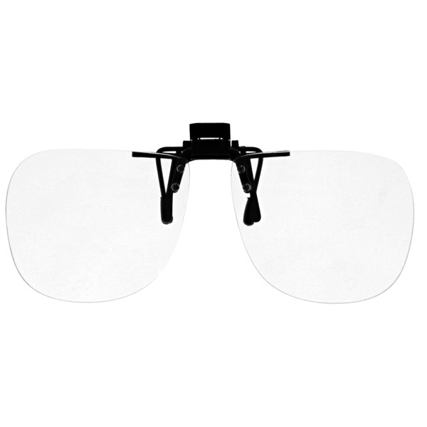 Magna-flip Clip on Flip up Magnifiers, 5.00 Power Converts Distance Glasses and Into Reading and Computer Glasses