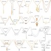 AROIC 20 PCS Pendant Necklace with 14 PCS Gold,6 PCS