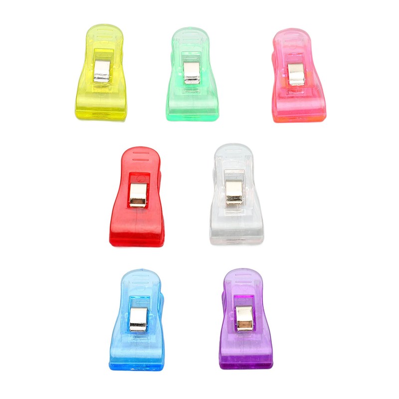 100 Pcs Plastic Clip Colorful Clear Clothespins Photos Crafts Memos