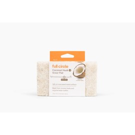 Full Circle Heavy Duty Scour Pads, Pack of 3 – Plant-Based Coconut Shell Scrubbers Made with Recycled Materials, Safe for Nonstick Cookware