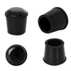 Zinkebol 4 PCS Black Round Rubber Chair Leg Caps Tips,