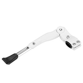 Pata de Cabra de Bicicleta Longitud Ajustable Aleacin de Aluminio Pata de Cabra de Repuesto Lateral para Bicicleta 16"20" 24"26"(Blanco)