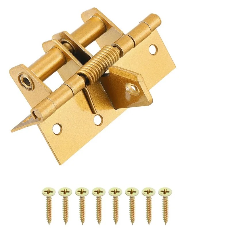 Black Spring-Loaded Door Hinge for Door Hardware Replacement – 4-Inch