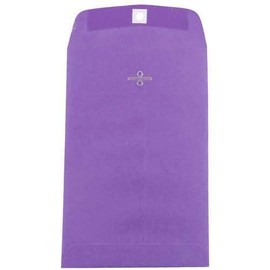 JAM PAPER 6 x 9 Open End Catalog Colored Envelopes with Clasp Closure - Violet Purple Recycled - 100/Pack