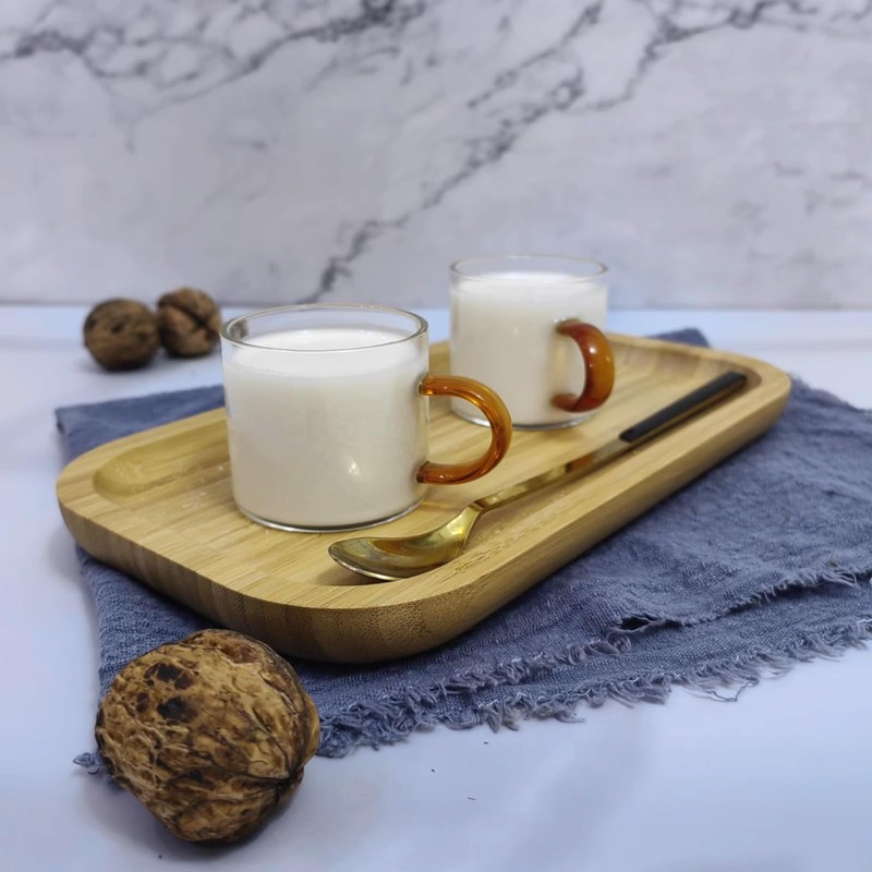 yueton 1 Pack Bamboo Tray Jewelry Tray Bathroom Counter Tray