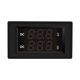 0.39" LED Voltage Current Indicator, DC 4.5-100V Multimeter Panel Digital Voltmeter Ammeter, 0-50A Amp Voltmeter, LED Voltage Amp Monitoring Indicator with 50A/75mV Shunt