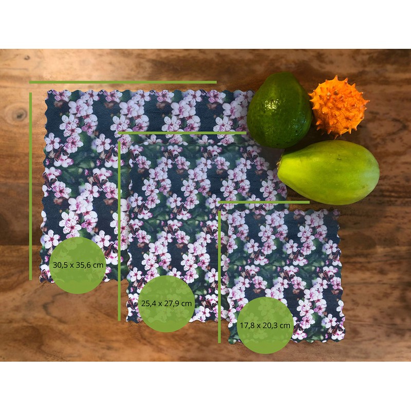ecolly Beeswax Cloths Set of 3 (S, M, L), Beeswax