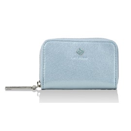 Jill Stuart JSLW4AC1 Coin Purse, Breeze, Pigskin Leather, Glitter Film Processing, Coin Case, Slim Wallet, Thin, Compact, Includes Original Charm, Women's, Stylish, Adult and Cute, ice blue