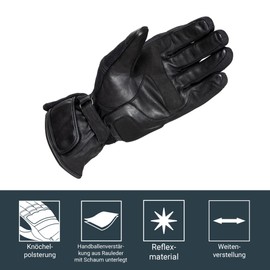 FAST WAY Touring Uni 212 Motorcycle Gloves Men and Women, Breathable, Ankle Protection, Comfortable Motorcycle Gloves, Durable, Weatherproof, Motorcycle Accessories for Men and Women, Size L