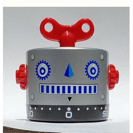 Cosa Nova Silver Robot Retro Kitchen Timer