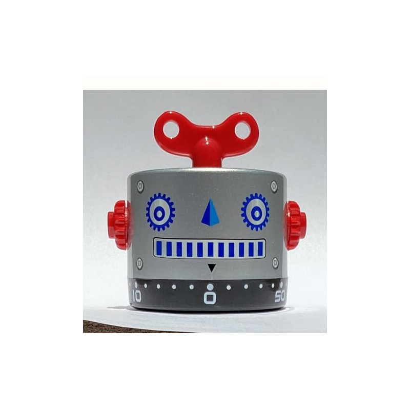 Cosa Nova Silver Robot Retro Kitchen Timer