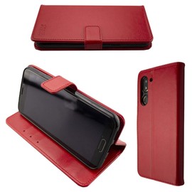 caseroxx Bookstyle-Case for Doro 8080/8062, Cover, faux leather, red, Card Slots & Magnetic Closure