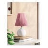 Room Essentials Ceramic Table Lamp with Pink Crepe Pleated Shade