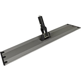 CleanAide Flat Mop Plate Frame for Microfiber Pads, Commercial-Grade Aluminum with 360° Swivel, Hook and Loop Fastening, Lightweight and Durable, Gray, Frame Only, 18 Inches