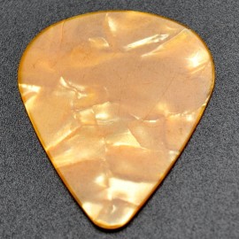 Banker Guitars 100 New Light Orange Pearloid Guitar Picks Medium Thick  Celluloid No Logo