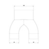 2-Way Junction Pipe DN100 - DN40 | Junction Piece |