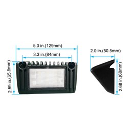 QHLightlux 5 Inch LED RV Patio Lights Exterior, Awning Outdoor Porch Light Fixture, 12V/24V DC, 6000K Cool White, Down Angle Flood Beam, for Truck Boat Camper, Aluminum Housing Black Finish, 1 Pack