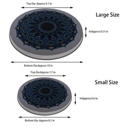 Ritadeshop Burner Covers for Electric Stove (Blue Mandala, Round 8/10'')