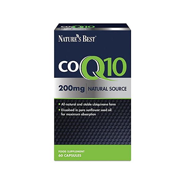 Co Enzyme Q10 [CoQ10] 200mg | 60 Vegan Capsules | One-A-Day | 2 Monthâs Supply | High Strength Coenzyme Q10 | Natural Source | Easy, Fast Absorption | UK Made