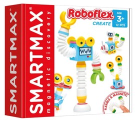 SmartGames - Roboflex Create, Toys Children 3 Years or More, Flexible and Magnetic, Gifts for Babies,12 Pieces,White