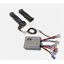 ICONSPORTSS 24V 500W Brush Motor Controller with Twist Throttle Grips for Electric ATV Scooter Razor E Bikes Tricycle Bicycle Lawn Mower