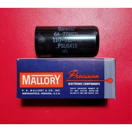 Mallory Motor Start Capacitor PSU6415 64-77MFD, 110-125VAC, 1 7/16" OD - NEW
