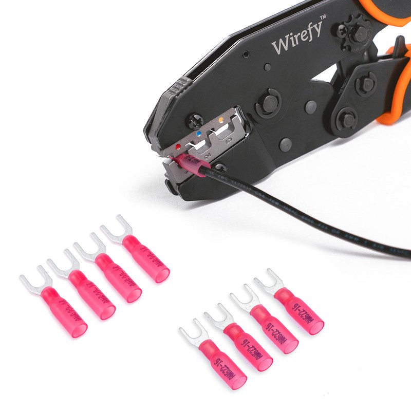Wirefy 150 PCS Heat Shrink Fork Connectors #10 - Marine