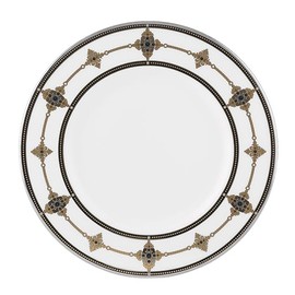 Lenox Vintage Jewel Platinum Banded Bone China Accent Plate 9", White -