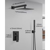 GBBNE Shower Faucet Set 8-Inch Rain Shower System Matte Black