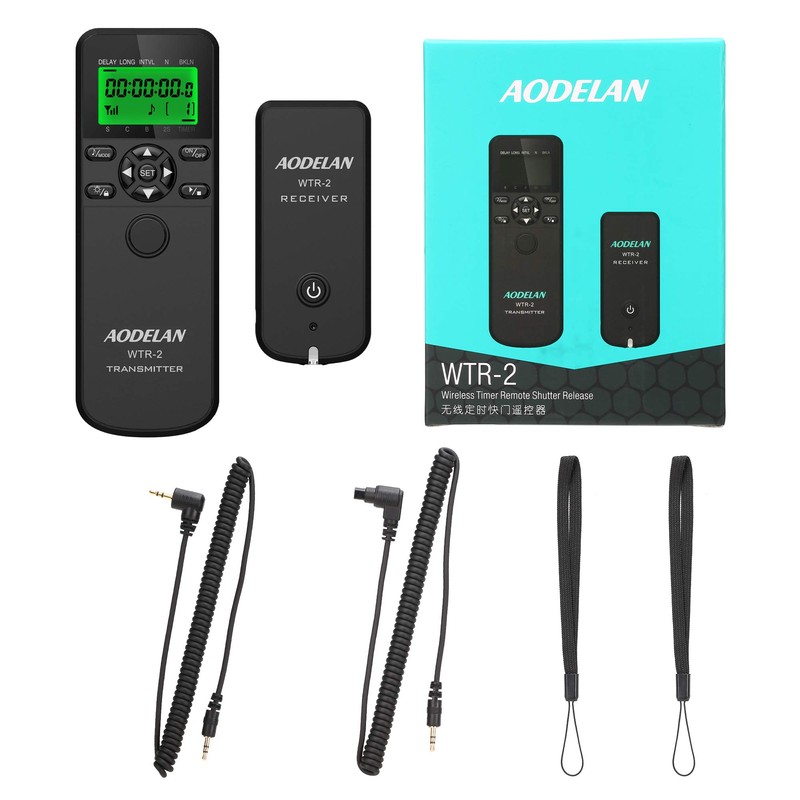 AODELAN Timer Remote Controller for Canon EOS R,RP,80D,77D,70D,250D,200D,7D series,5D series,T7,T6i,T5i,SX70