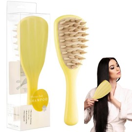 JOOYUNA Curly Hair Brush for Women Men, Hair Brush,Hair Comb Blow Brush, Hair Styling Brush Fluffy Hair Comb, Air Cushion Comb (03yellow)
