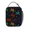 Black Video Game Gamer Console Gaming Player Controller Lunch Box