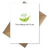 Cute Greetings Card - Two peas in a pod -