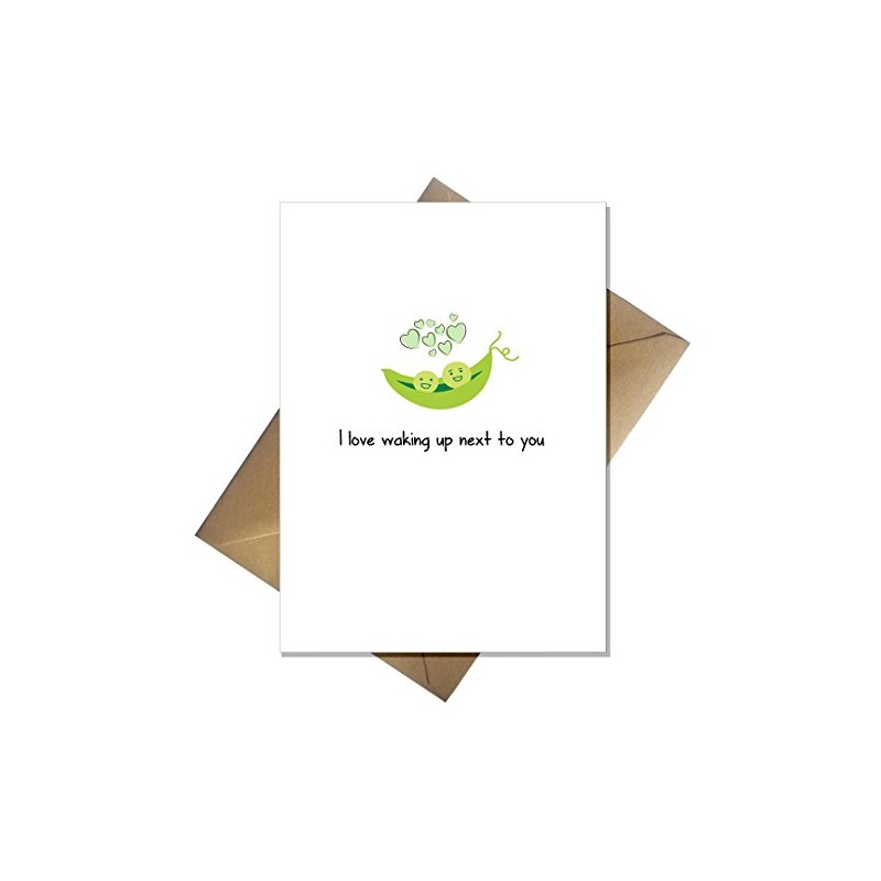 Cute Greetings Card - Two peas in a pod -